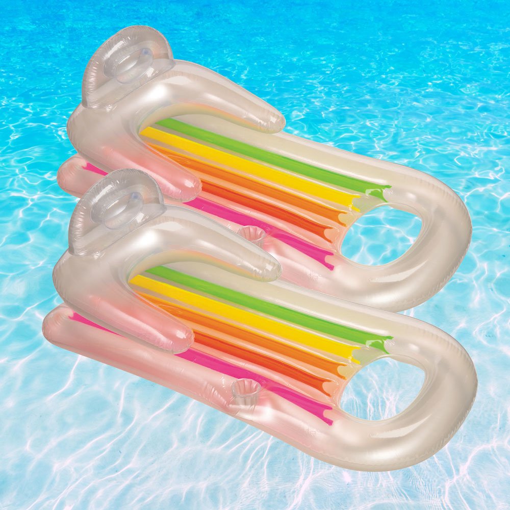 IntexKing Kool Lounge for Swimming Pools, Silver 2-Pack
