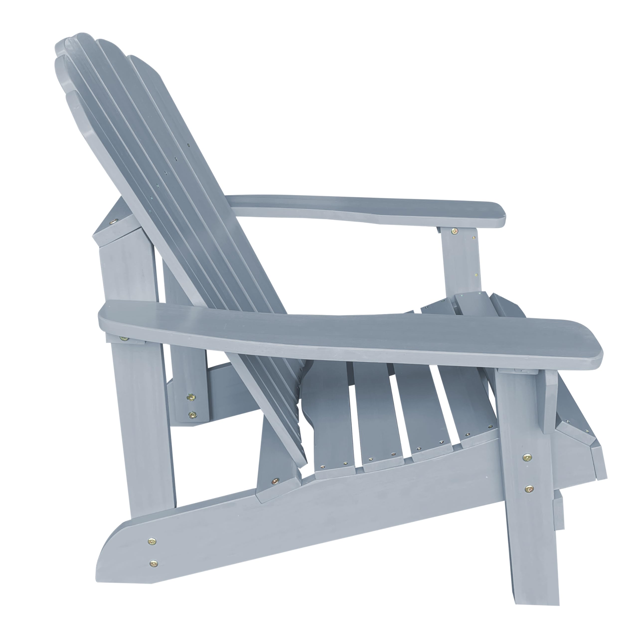 AXI Carmen Silla Adirondack, Silla Jardin Madera, Gris| Silla Jardin, Silla Terraza 1 Persona/Silla Exterior | Sillon Terraza Respaldo Alto 90 x 78 x 93 cm 14 kg.