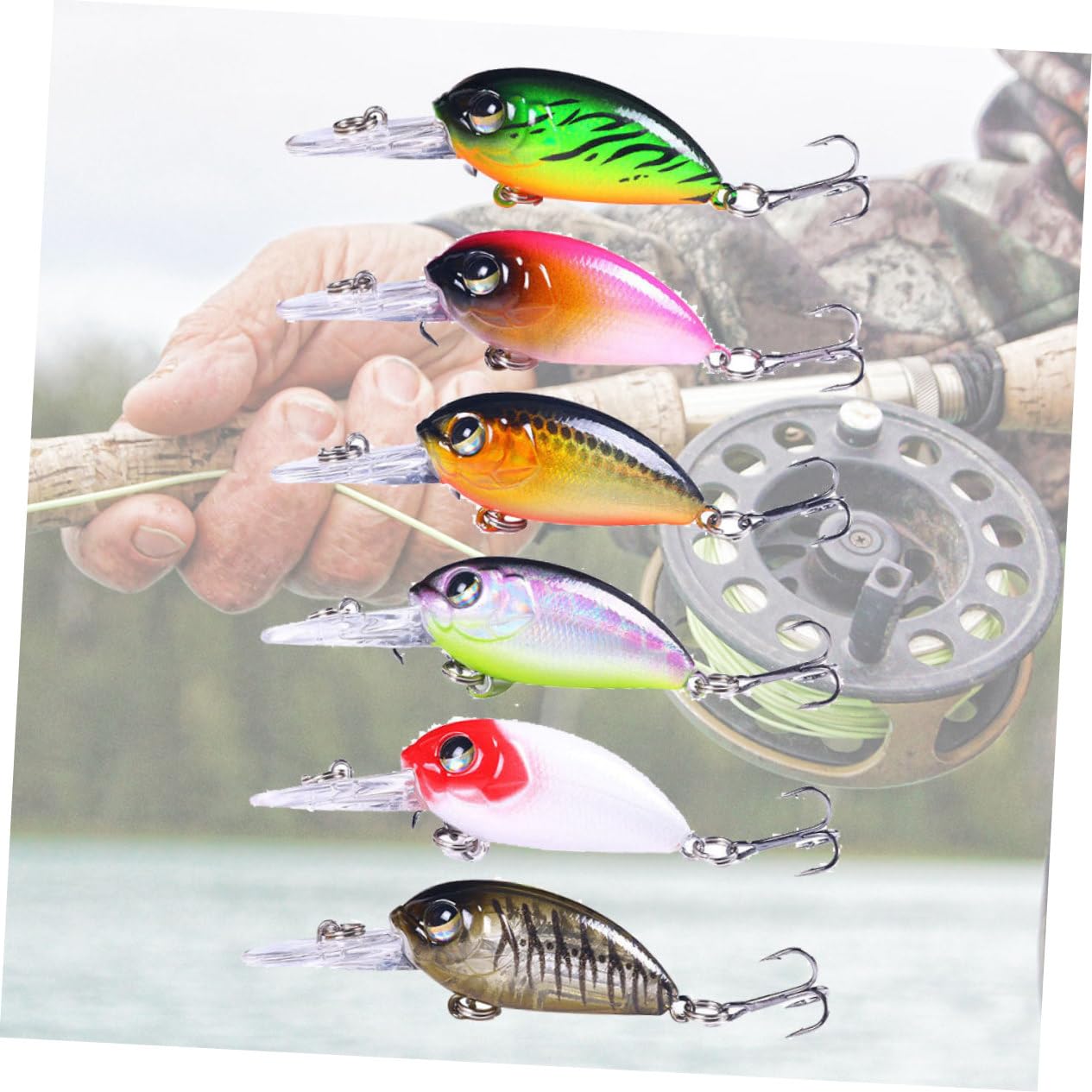 Toyvian Señuelo Cebo Artificial Abordar Kit De Señuelos De Pesca Señuelos Cebos Sonajas Azul Equipo Pececillo Desechos Cebos Coloridos Cebo De Pesca Vistoso Abs