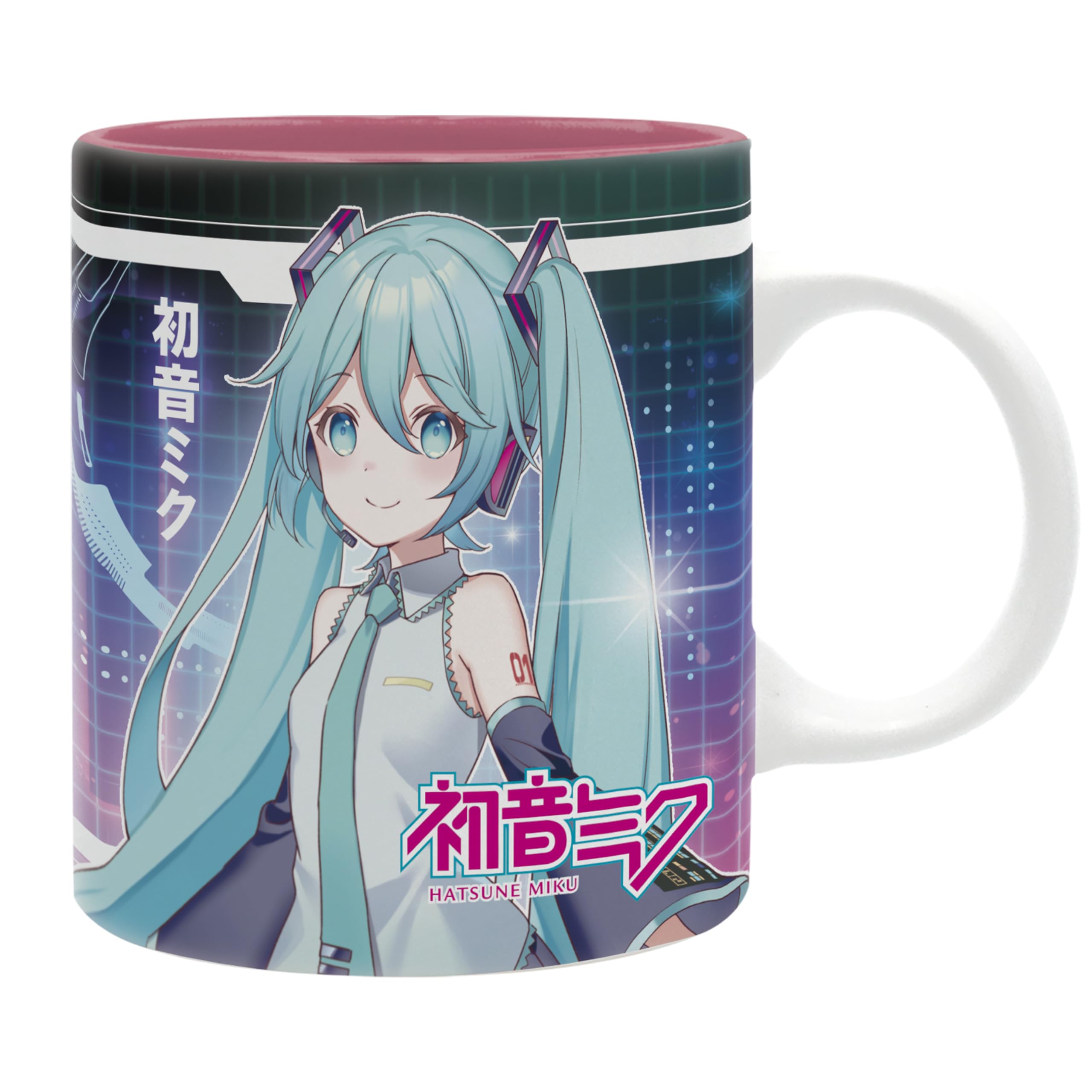 Abystyle Unisex Multicolored Hatsune Miku Cyberpunk Ceramic Mug, Multi-Colour