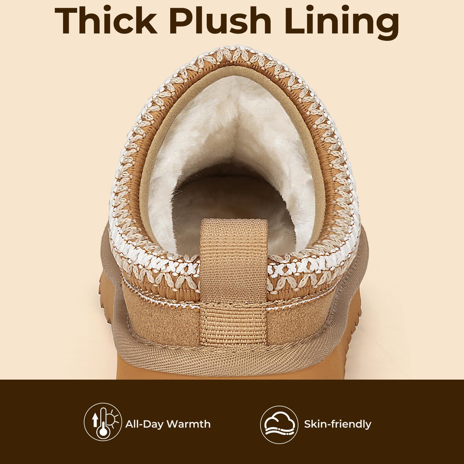 Mishansha Pantofole Donna Invernali Pelose Chiuse Ciabatte 36-43 EU