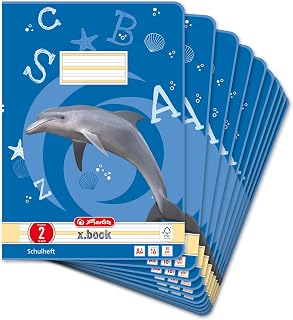 Herlitz Schulheft A4, Lineatur 2, 2. Klasse, 16 Blatt, 10 Stück