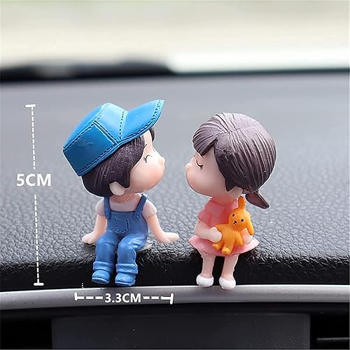 Miniatura 8 de Lindos adornos para parejas, decoración de automóvil, lindos dibujos animados para parejas, decoración de tablero de instrumentos de caricaturas,