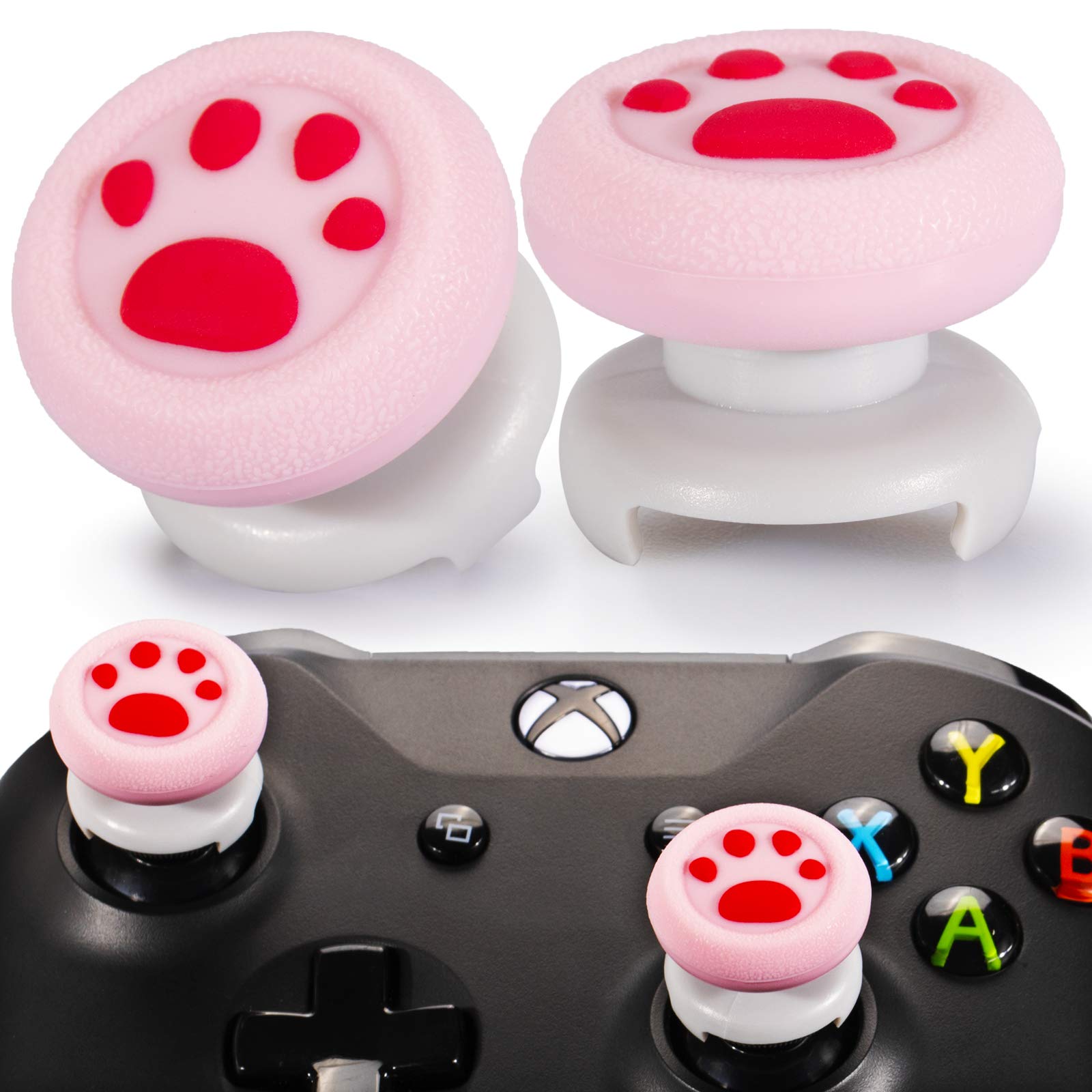 Playrealm FPS Thumbstick Grip Agarres para el Pulgar Extensor Y Textura 3D Caucho Silicona Apretón Cubrir 2 Juegos para Xbox Series X/S & Xbox One Mando (Bioh Verde) — view 29