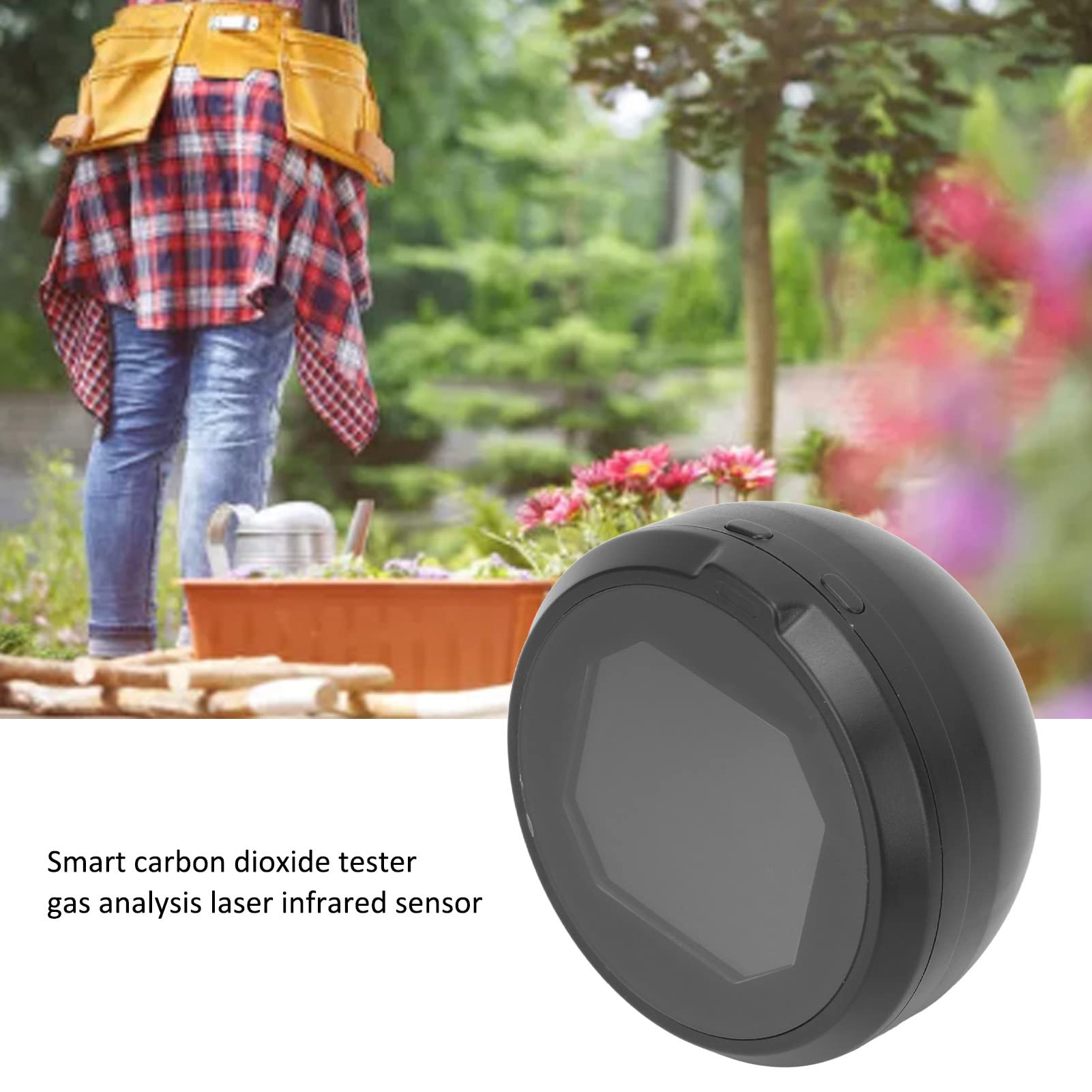 Hyuduo Detector de Dióxido de Carbono, Medidor de CO2 Inteligente Portátil, Monitor Digital de Calidad del Aire, Pantalla Dinámica, Rendimiento Estable, Diseño Compacto para Uso en Viajes en la
