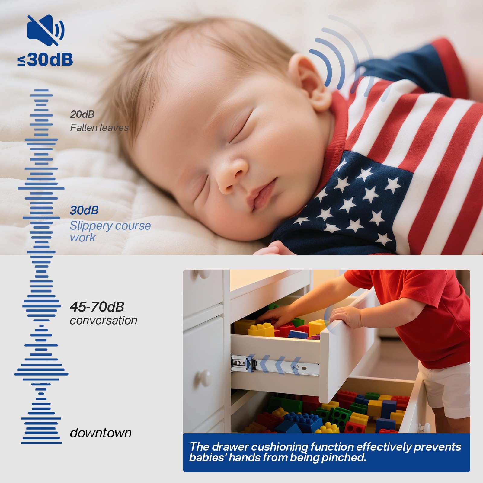 Soft Close Drawer Slides - 20 Inch Heavy Duty -4 Soft Close Drawer Slides - 20 Inch Heavy Duty -4