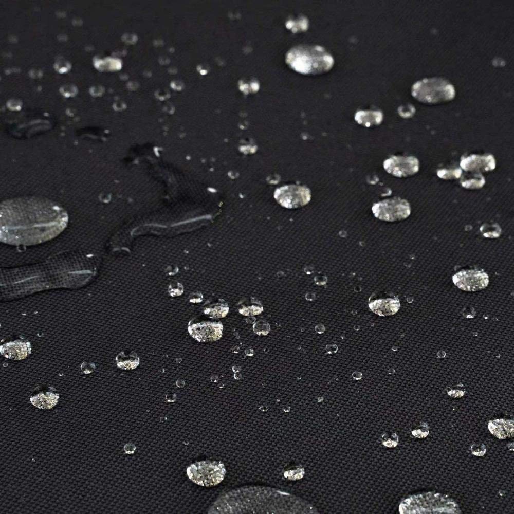 Osłona balkonowa 145 x 1000 cm, odporna na warunki atmosferyczne, ochrona przed promieniowaniem UV, osłona przeciwwiatrowa z opaskami kablowymi, do patio i ogrodu, czarna osłona na zewnątrz