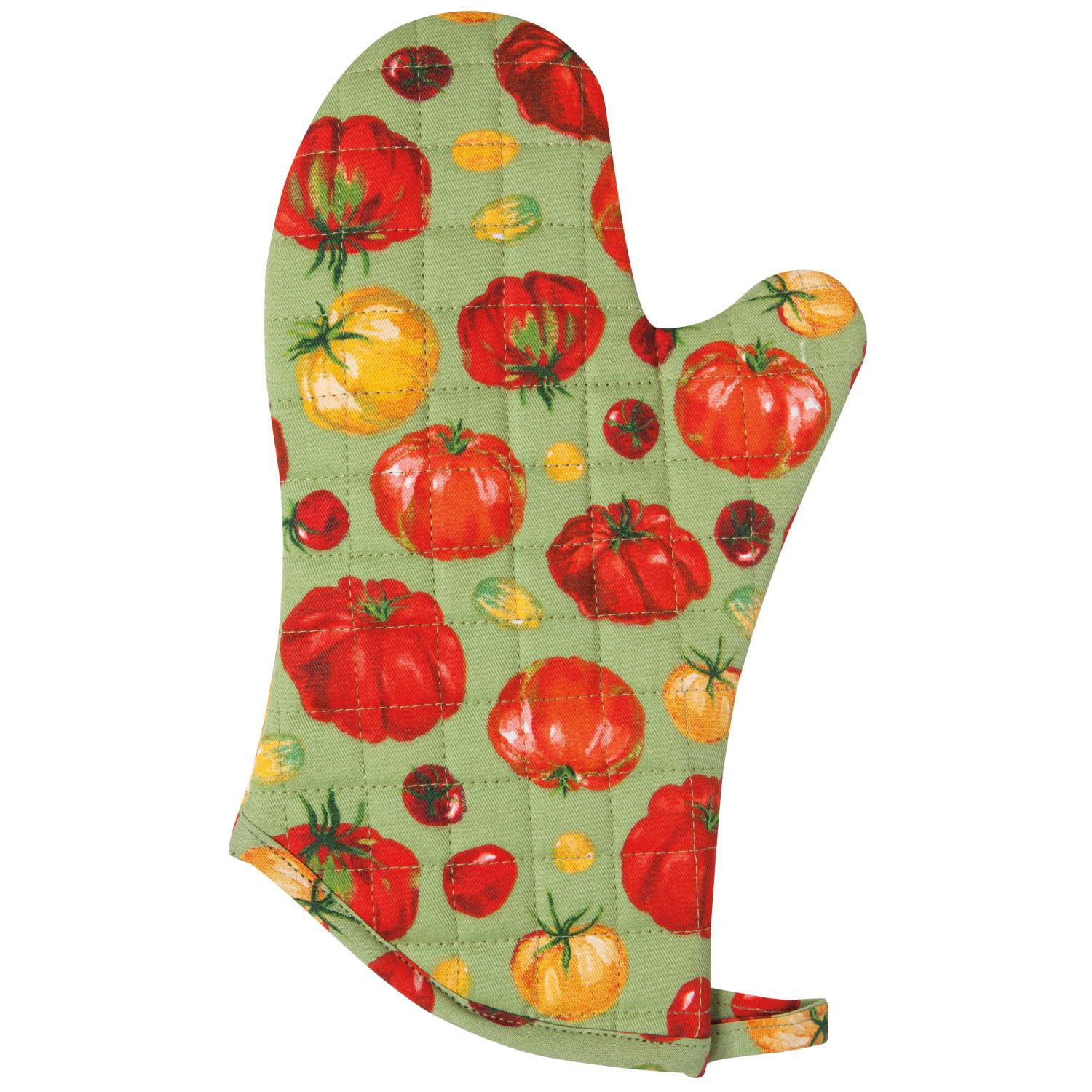 Now Designs by Danica - Manopla de Chef de algodón, Color Rojo, Relleno de poliéster, Soporte para ollas