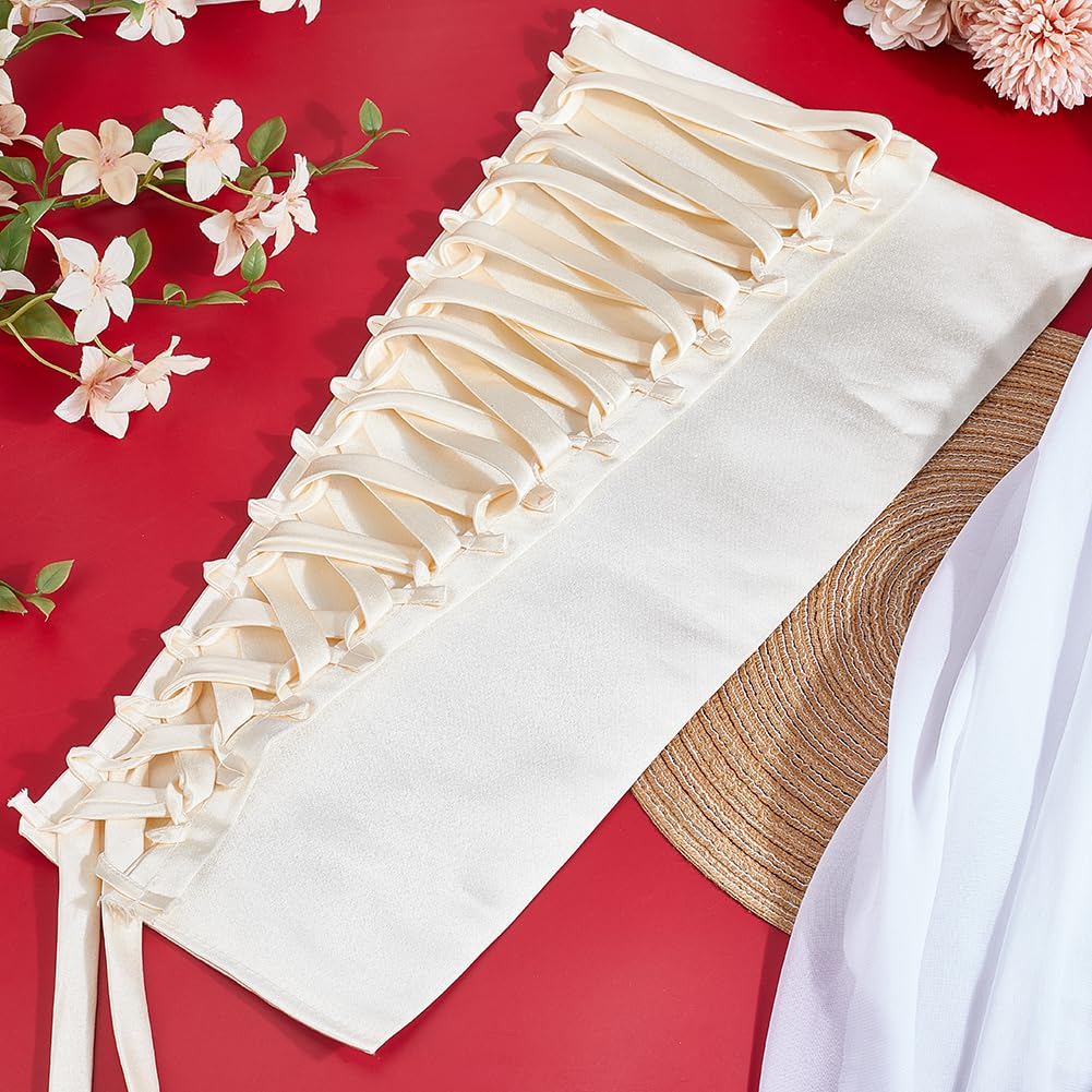 1 Ensemble de Fermeture Éclair de Rechange pour Robe de Mariée Corset Réglable en Satin Couleur Champagne à Lacets pour Robe de Mariée
