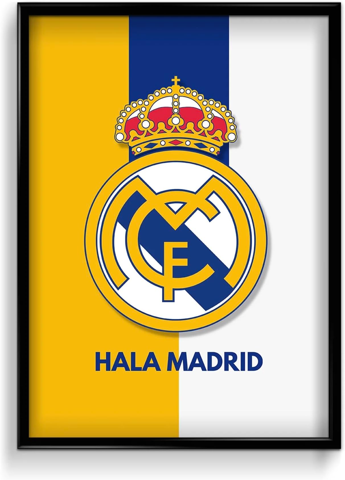 F.C. BARCELONA Poster For Aesthetic Wall Decoration | Football Club Wall Poster (13 x 19 Inch Unframed) 300 GSM Mate Finish Board Paper With Peal & Stick Tape (HALA MADRID)