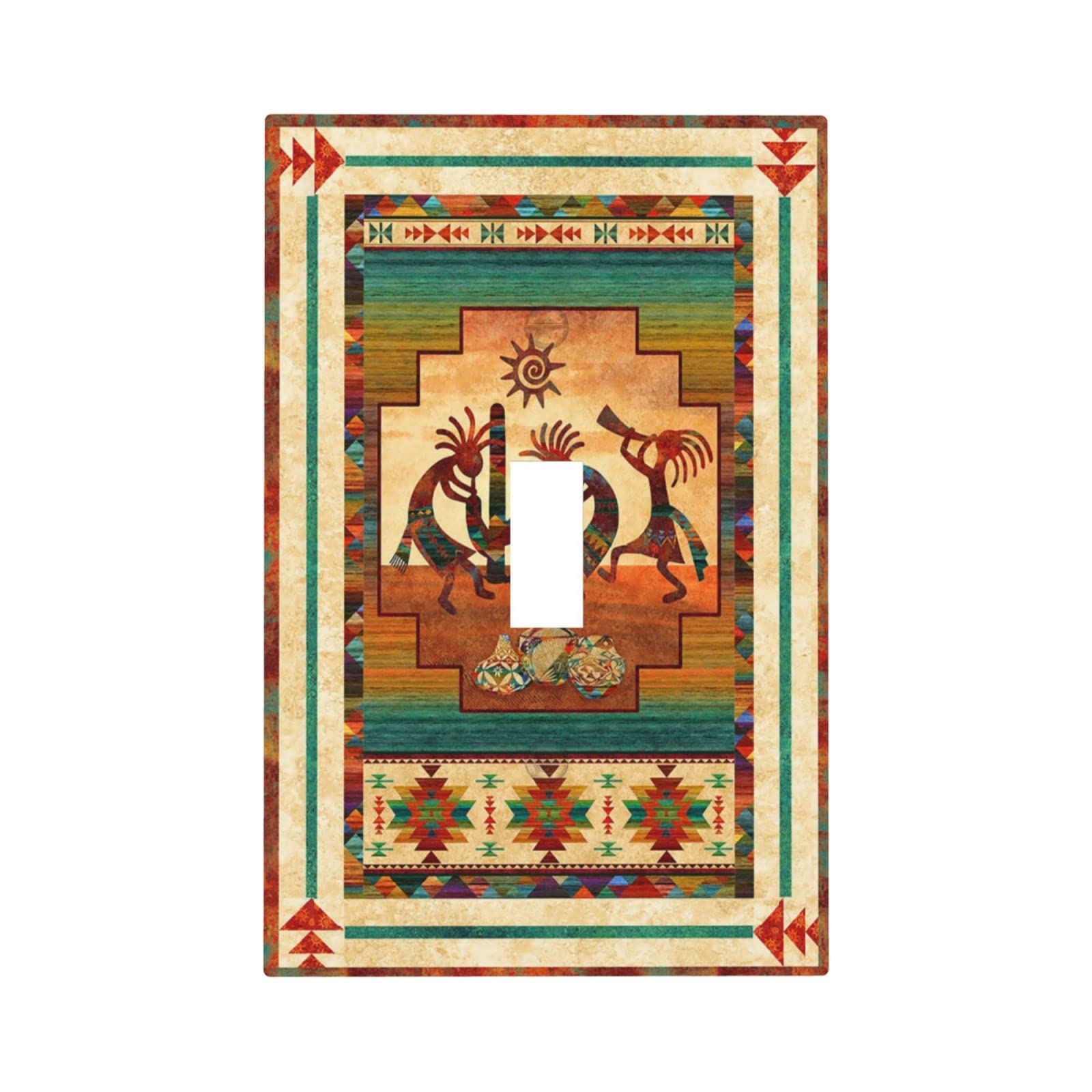 Southwest Native American Kokopelli Wall Plate For Light - View #11