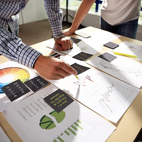 Miniatura 6 de Notas adhesivas negras (paquete de 16) de 3 x 3 pulgadas y bolígrafos de gel para papel negro (12 bolígrafos) papel negro y bolígrafos de colores