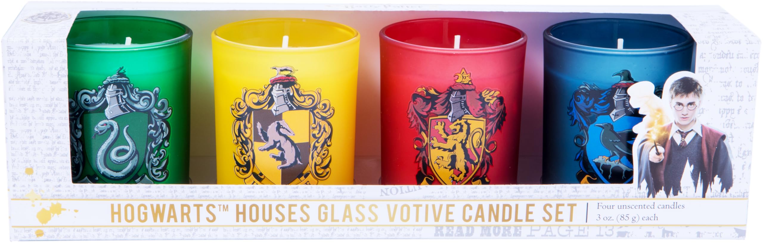 Harry Potter: Hogwarts Houses Glass Votive Candle Set: 1 (Luminaries)