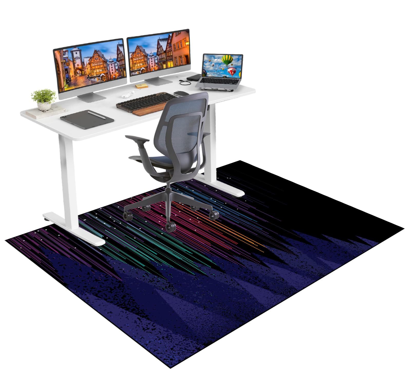 Gaming Chair Mat for Carpet Floors Desk Chair Floor Protector Mat for Carpet Protector Chair Mat Non Slip Floor Mat for Office Chair Mat for Carpeted and Hardwood Floor Gaming Floor Mat 80 x 120 cm