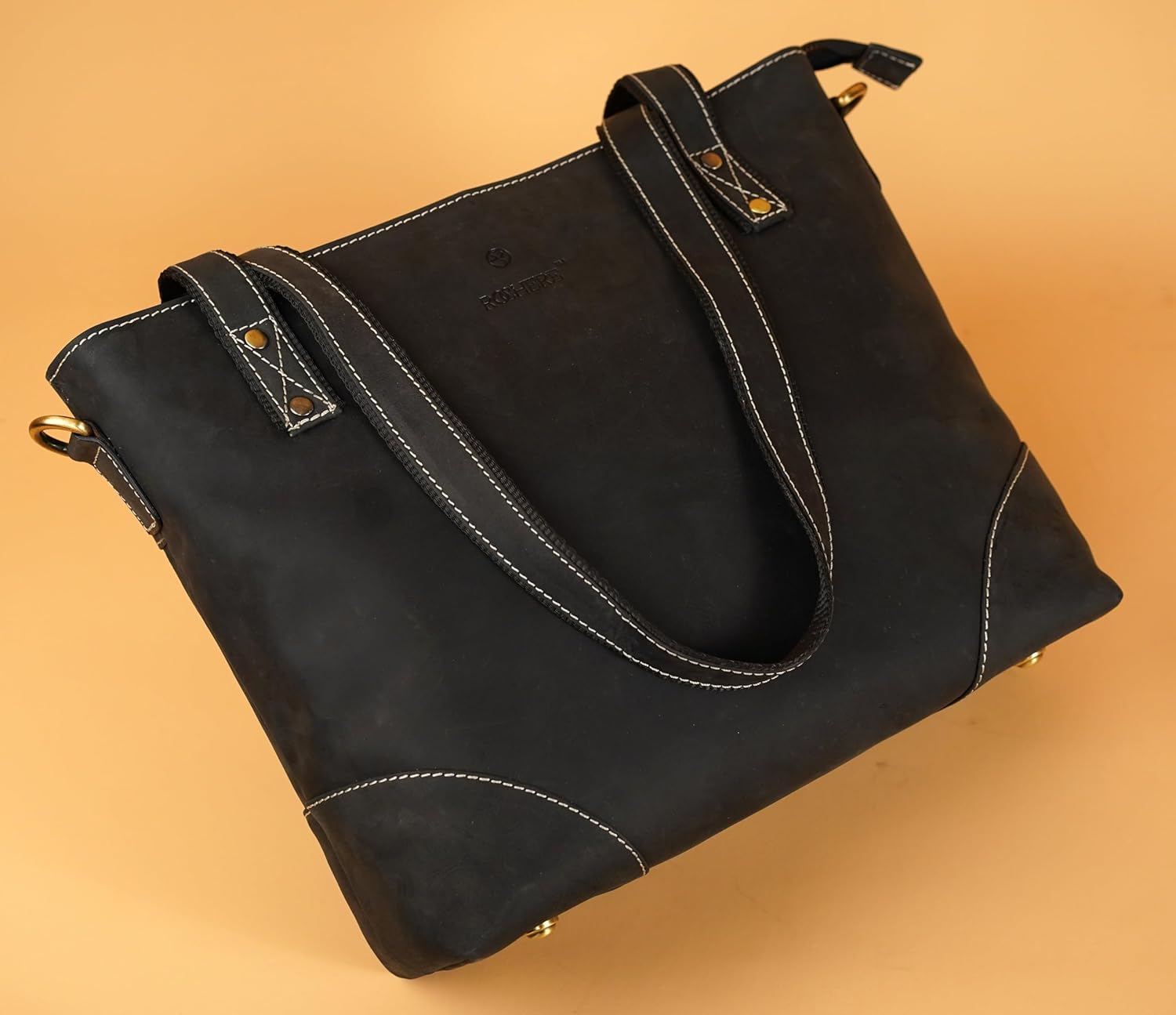 Small Leather Tote Bag for Women – Genuine Leather Handbag with Strap, Stylish Shoulder Purse for Work & Travel
