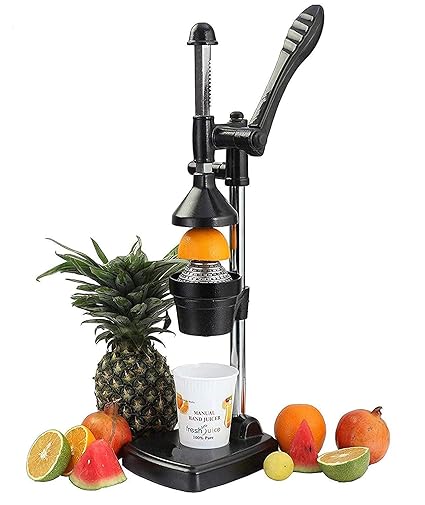 BTGC Aluminum Instant Hand Press Citrus Fruits and Vegetable Juicer, Big, Black,100% Made in India