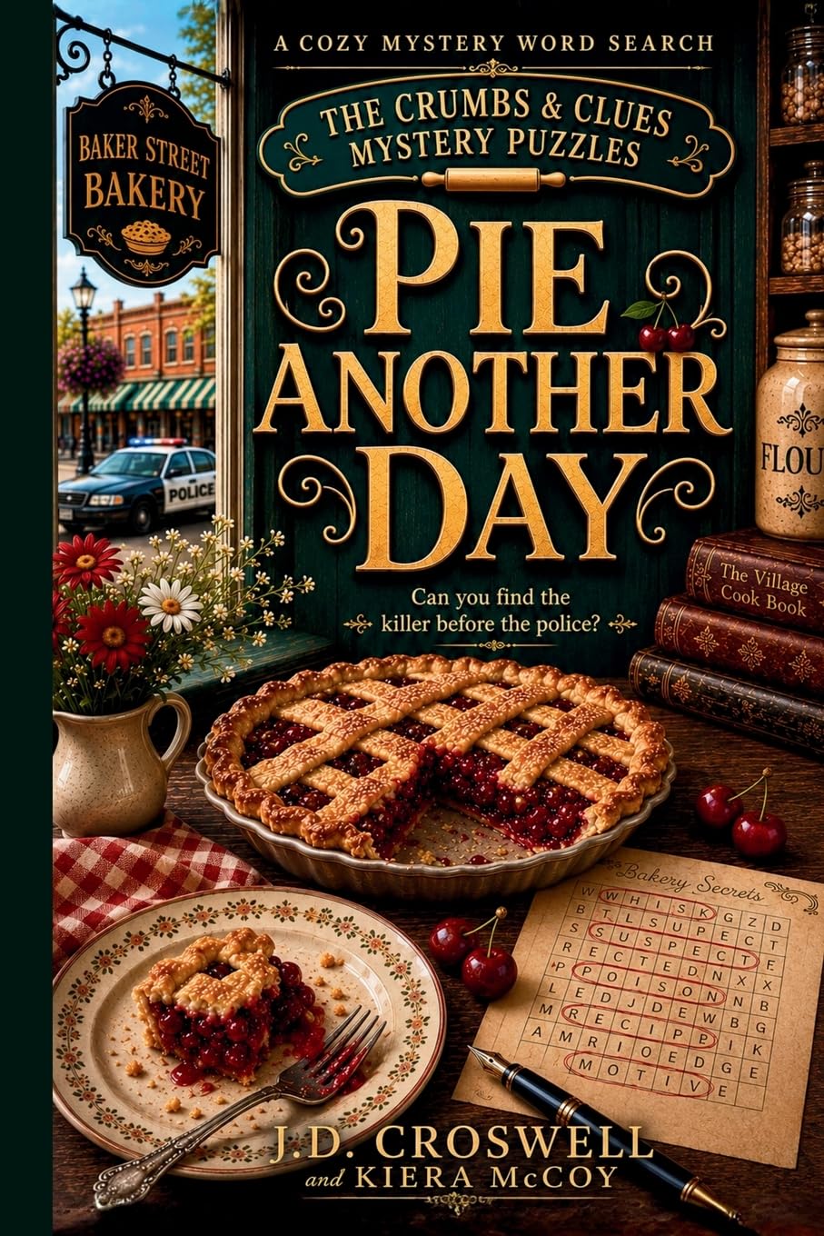 Pie Another Day: A Cozy Bakery Murder Mystery Word Search Puzzle — Read the Story, Solve the Puzzles, Catch the Killer: 1 (The Crumbs & Clues Mystery Puzzles)