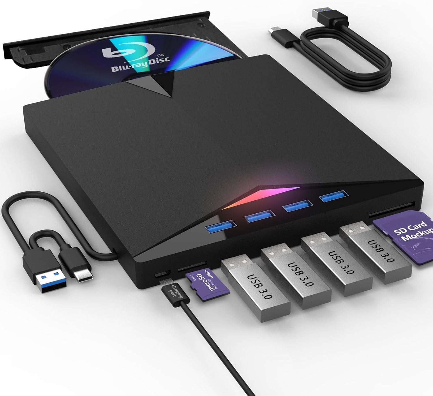 JOOPSHEE External Blu ray Drive USB 3.0 TypeC 3D Blu RAL Drive,DVD/BD