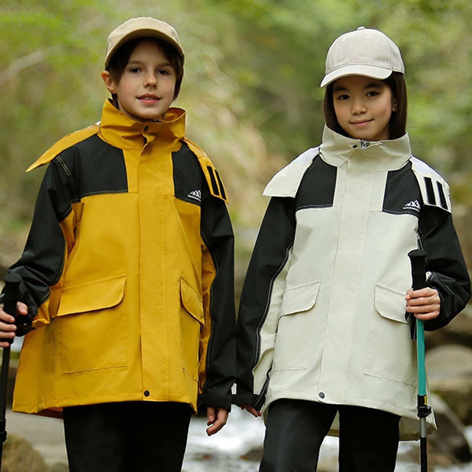 Generisch Ensemble veste de pluie pour enfant avec pantalon respirant et imperméable 6-15 ans