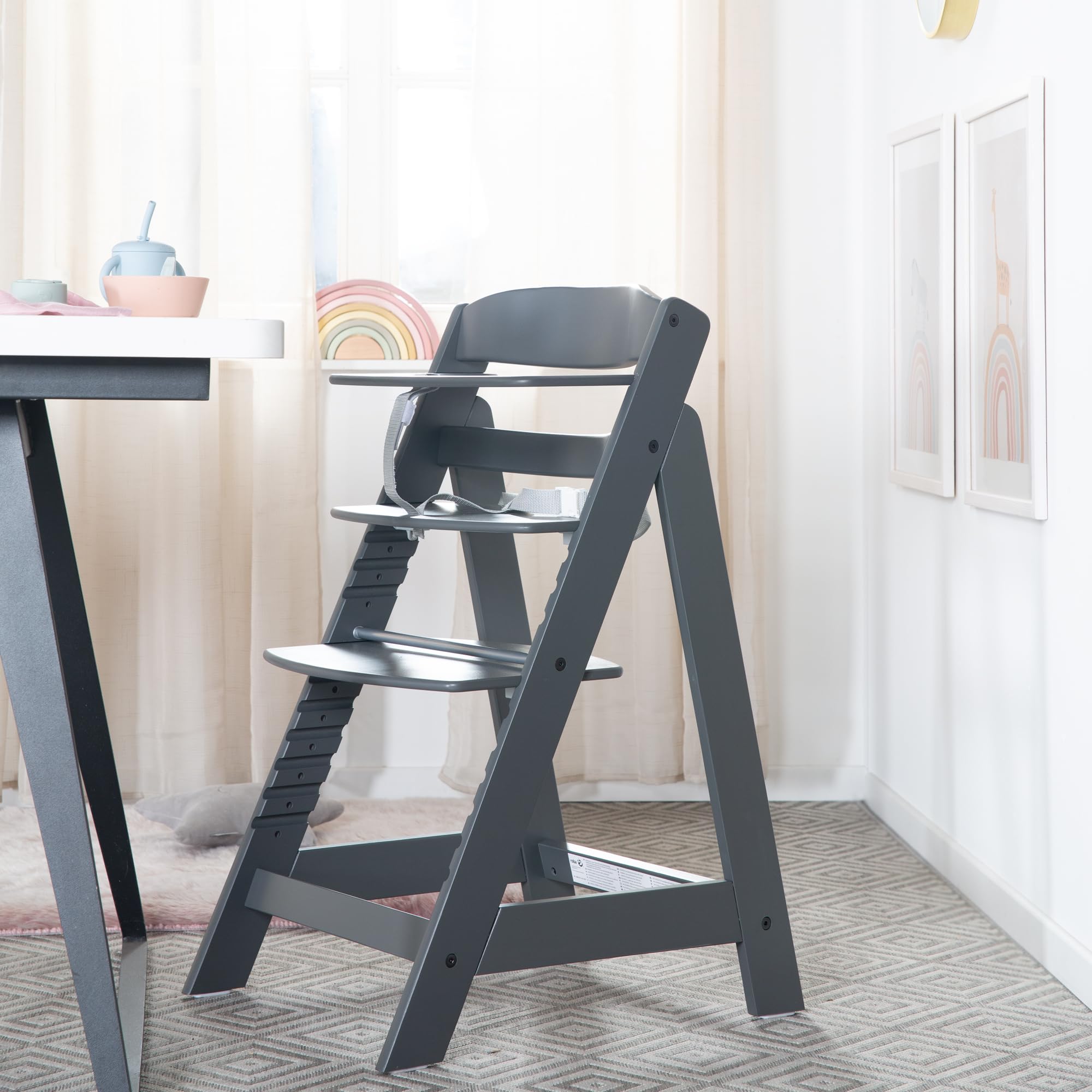 roba Trona Evolutiva de Madera Antracita - Sit Up Click 'N' Flex - Altura Ajustable - de 6 Meses