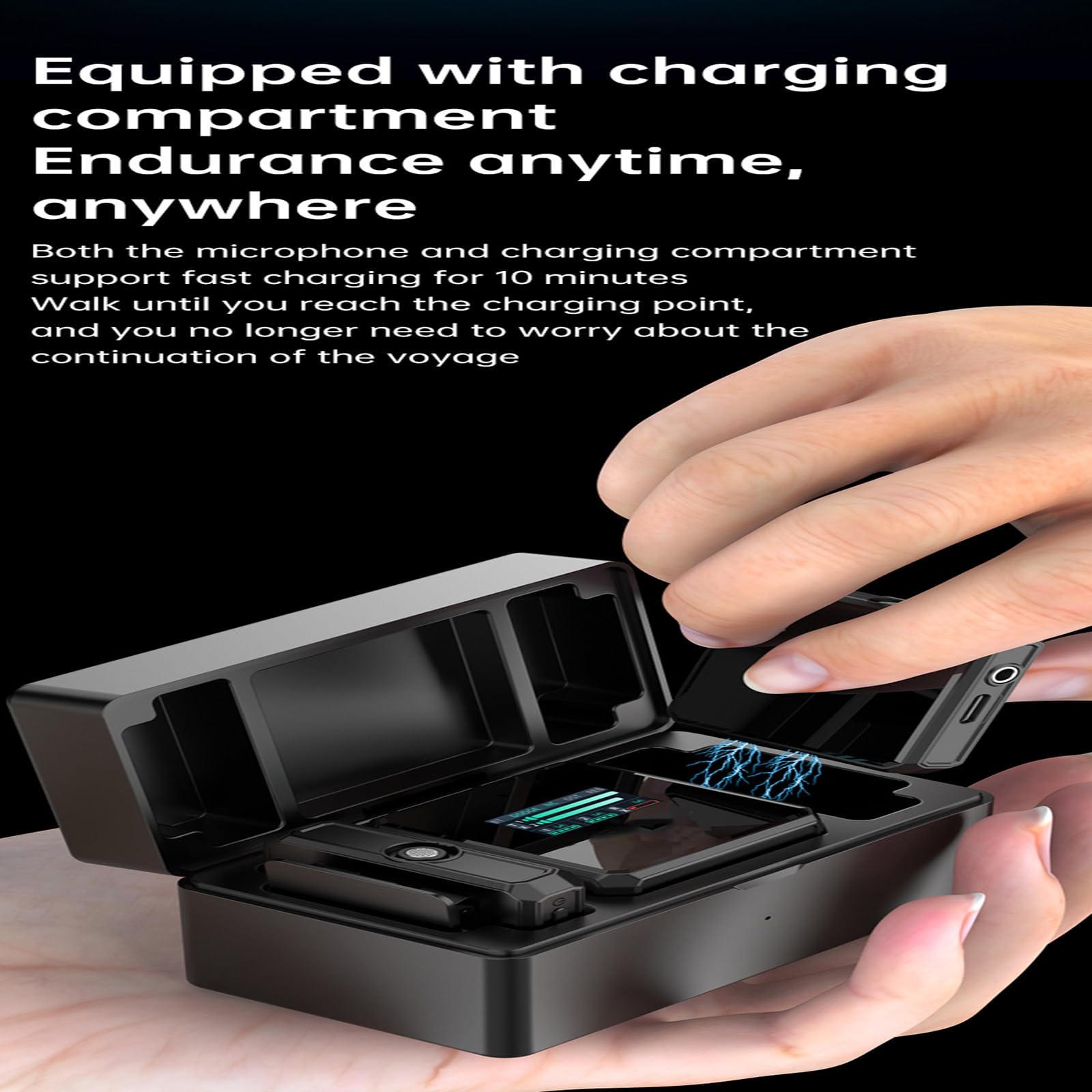 Microfono lavalier Wireless Uno a Due Microfono per la riduzione del Rumore per la Registrazione Video dal Vivo all'aperto, modalità di riduzione del Rumore Enc