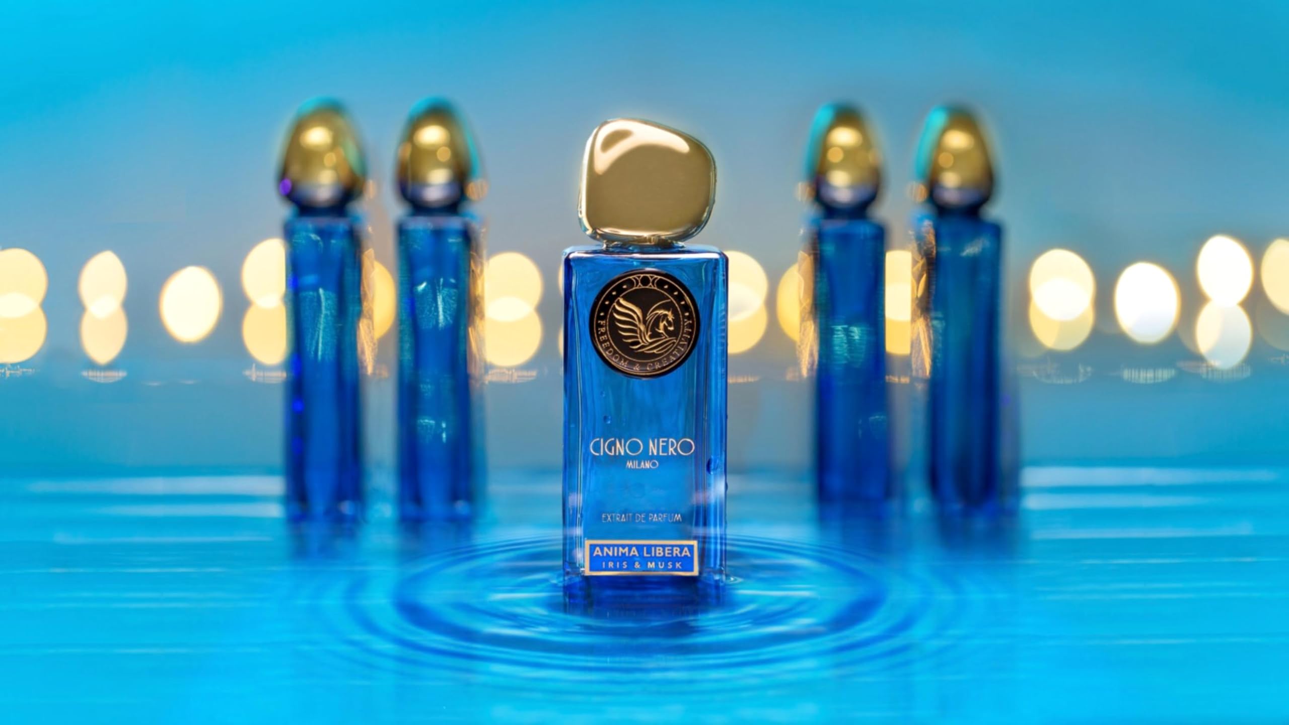 Eau de Parfume ANIMA LIBERA Cigno Nero Milano. Włoski ekstrakt zapachowy Unisex dla kobiet i mężczyzn 50 ml. Nuty zapachowe: cytrusowy, drzewny, piżmowy