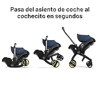 Vista 5 de Doona - Asiento de automóvil y cochecito, Azul profundo - Sistema de viaje todo en uno