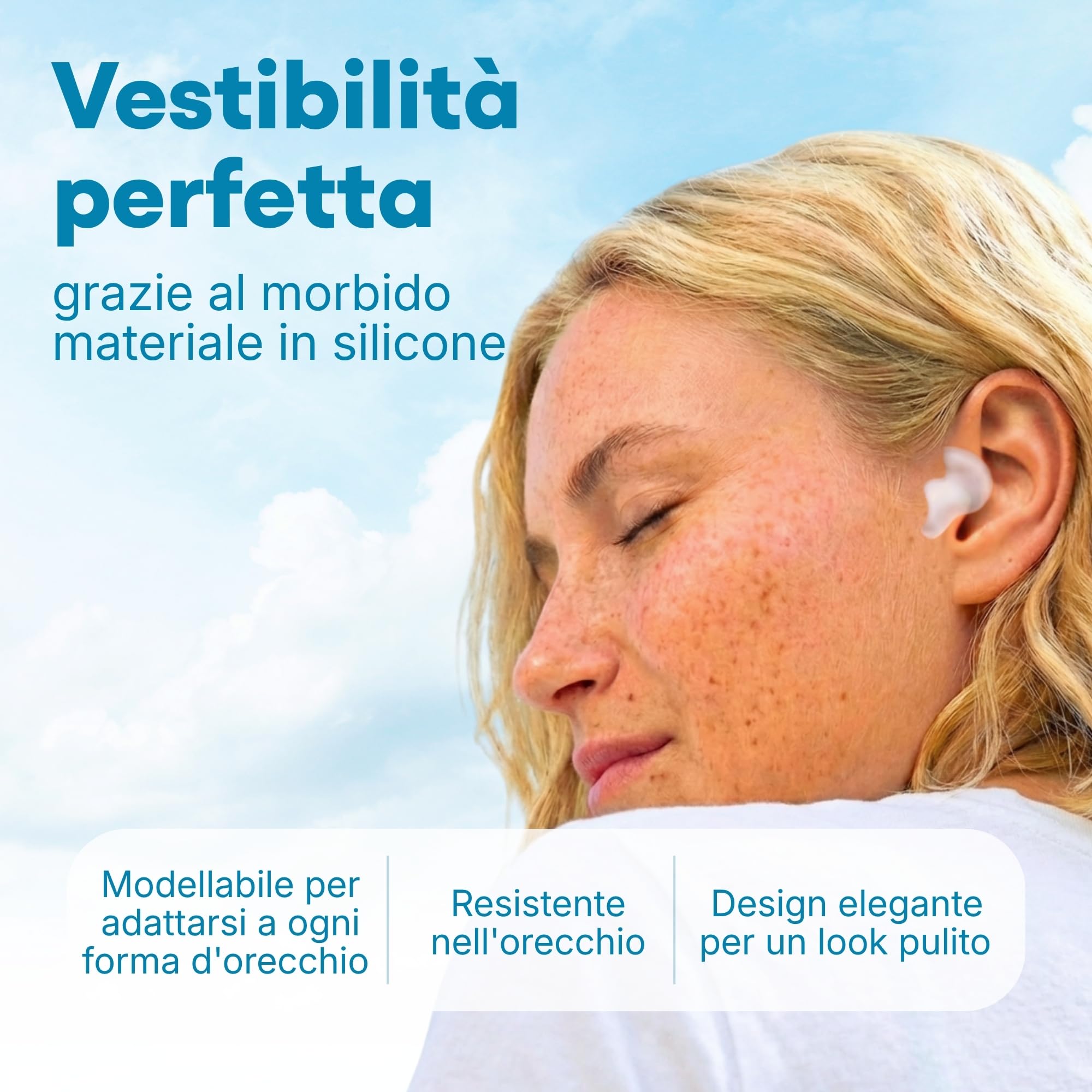 Tappi Orecchie per Dormire Medi Grade [6 Paia] - Tappi per Orecchie Antirumore, Insonorizzanti - Riduzione del Rumore, Ideali per Dormire, Studiare