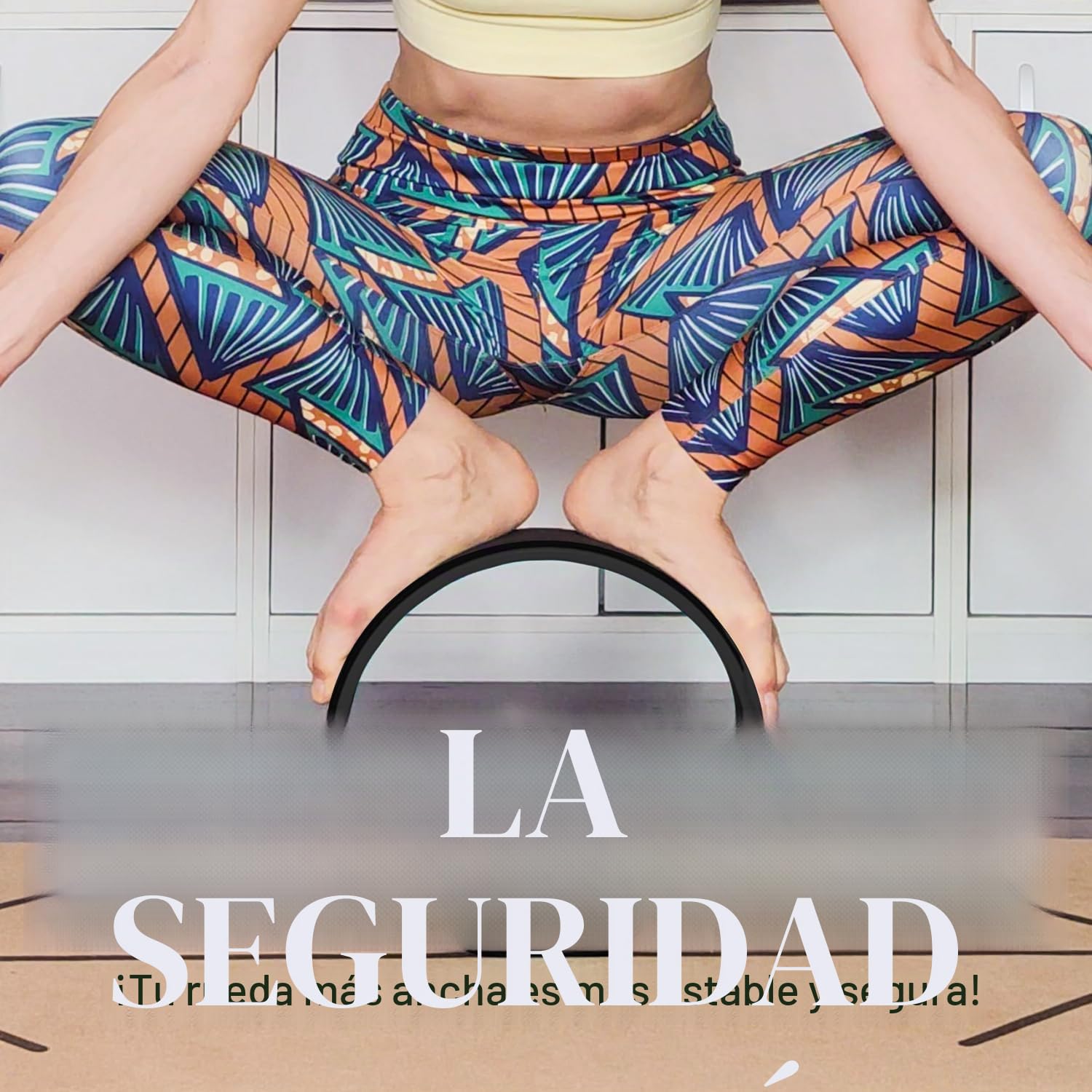 Rueda de yoga extra ancha, mini rueda de yoga, kit de yoga apto para principiantes. Rodillo de espalda más cómodo, estable y seguro. Mejora la postura, mejor movilidad. Ejercicio ideal en casa. Alivia