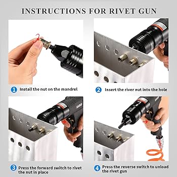 Amazon.co.jp: KIARUO 空気圧リベットナットガン 1/4-20 5/16-18