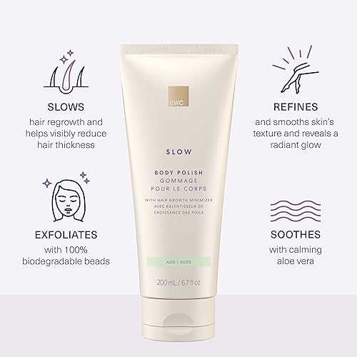 Miniatura 2 de European Wax Center Esmalte corporal de aloe para el crecimiento lento del cabello, exfoliante hidratante e iluminador, previene pelos y