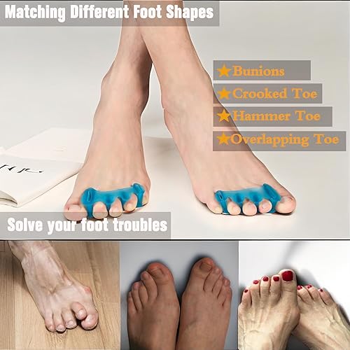 Miniatura 3 de Separadores de dedos para mujeres y hombres, almohadillas para juanetes que mejoran los problemas de los dedos de los pies, material Sebs,