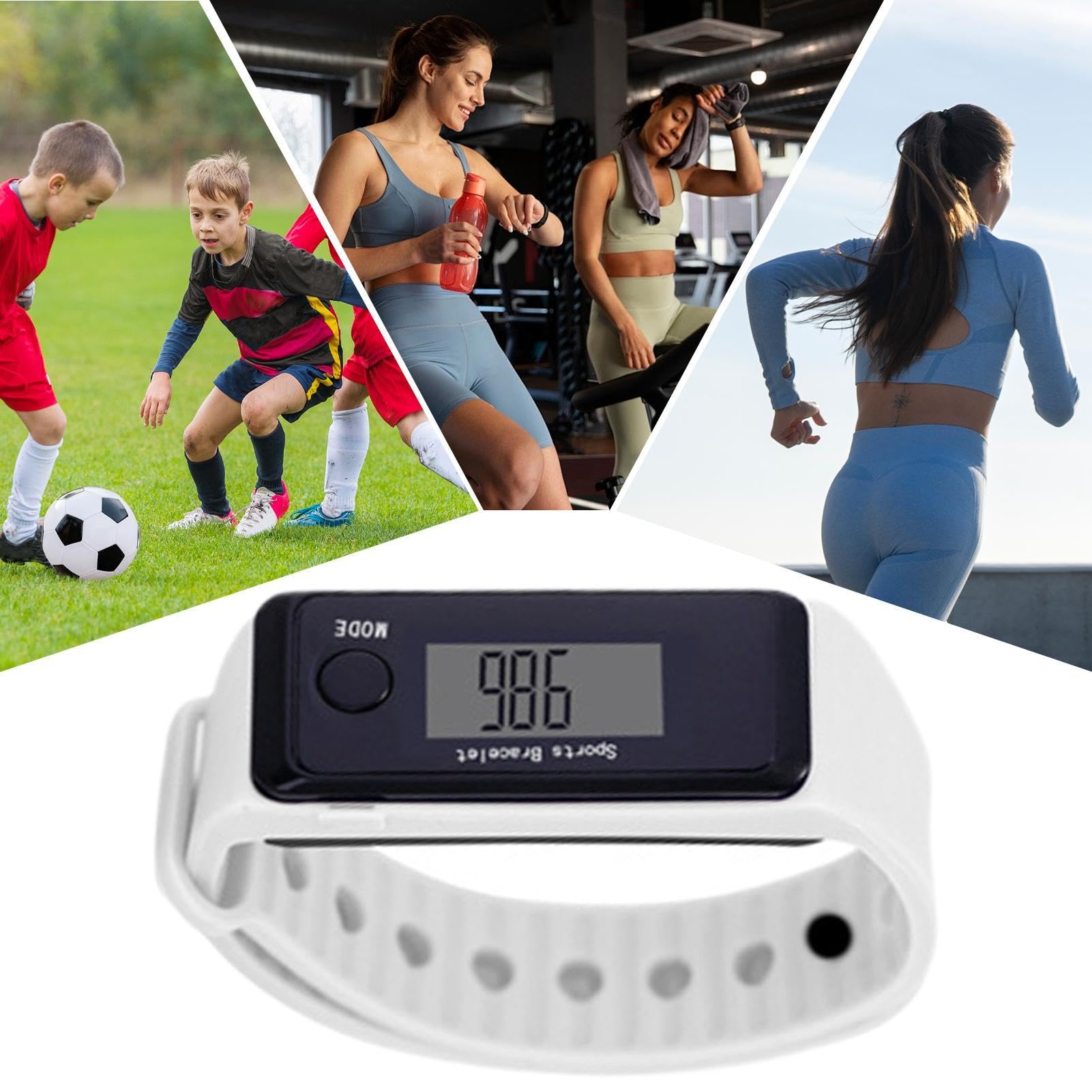 Podomètre Montre Bracelet – Compteur De Pas, étanche, écran LED, Batterie Durable, Pour Fitness Et Randonnée
