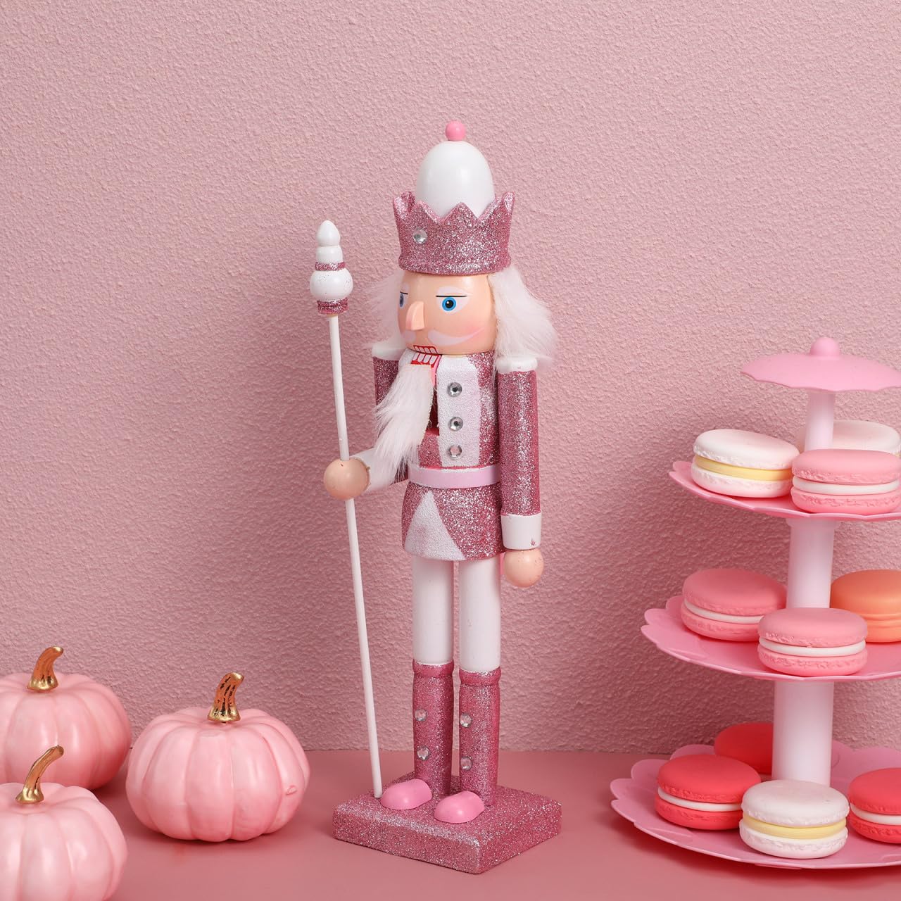POPETPOP Weihnachten Nussknacker Soldat Figur Dekorationen: Holz Weihnachten Nussknacker - Mini Soldat Figuren für Tisch Arbeitsplatte Kamin Fensterbank
