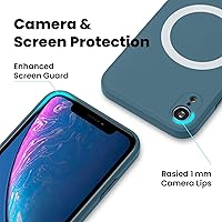 Vista 6 de ZCDAYE Funda magnética para iPhone XR, iPhone XR de silicona, compatible con MagSafe, delgada, suave, antiarañazos, funda protectora para iPhone XR