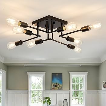 Amazon.com: ASGYISA 8-Lights Semi Flush Mount Ceiling Light
