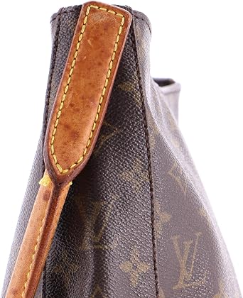 Pre-Loved Looping Handbag Monogram Canvas GM, Brown
