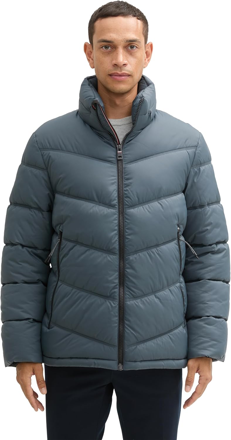 TOM TAILOR Heren 1042207 jas, 27604-Stormy Blue, XXL, 27604
