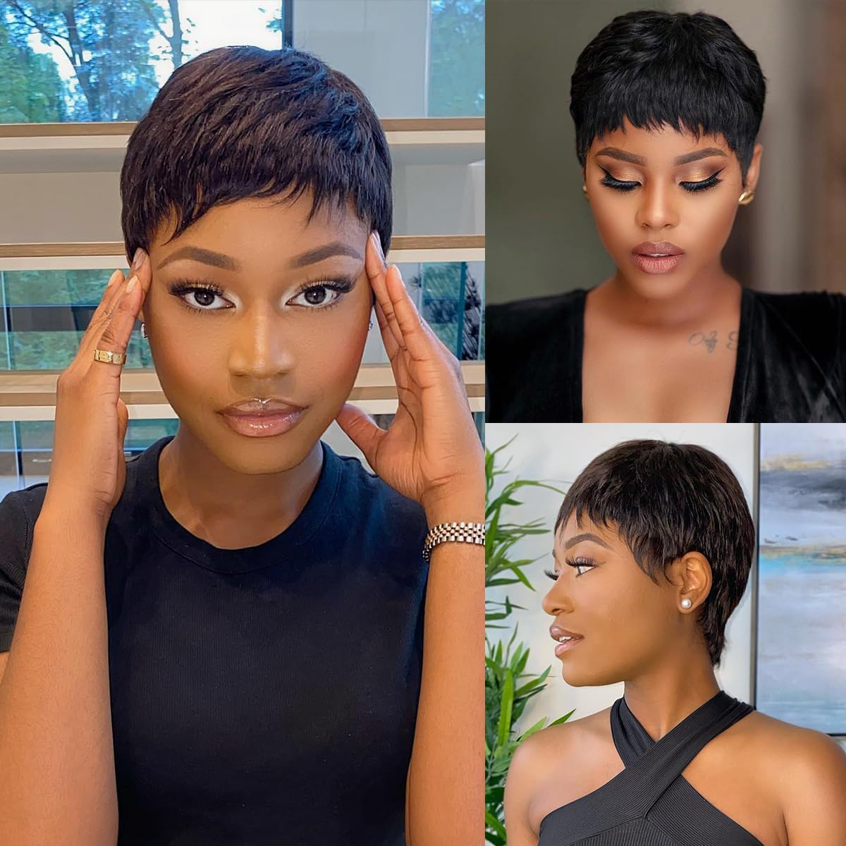 Crisp Pixie Cut Wig Artwork Art Crisp Pixie Cut Wig Artwork Art