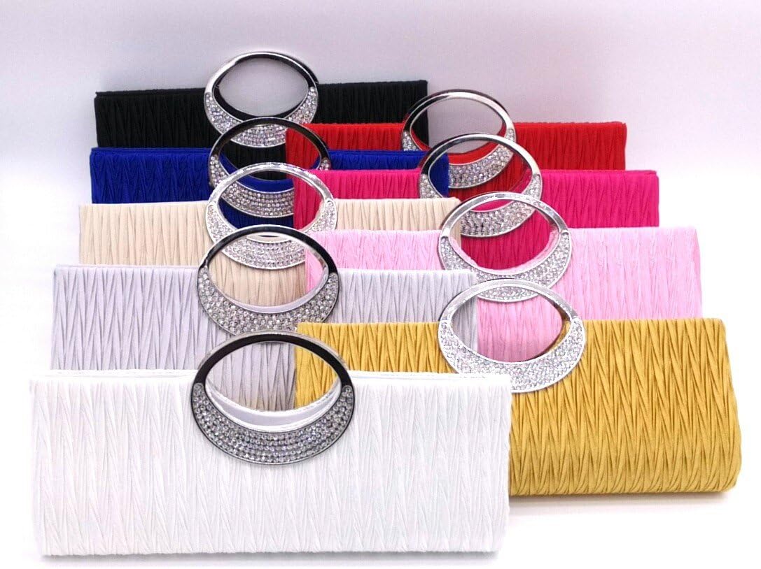 TOPCHANCES Women Satin Evening Bags Bridal Clutch Purse Handbag for Wedding Party Formal Dressy - Image 2