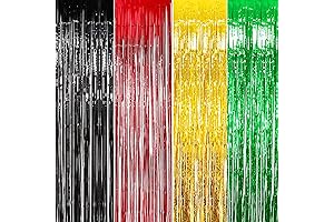 BHM Decorations - Black History Month Celebration Backdrop Curtains