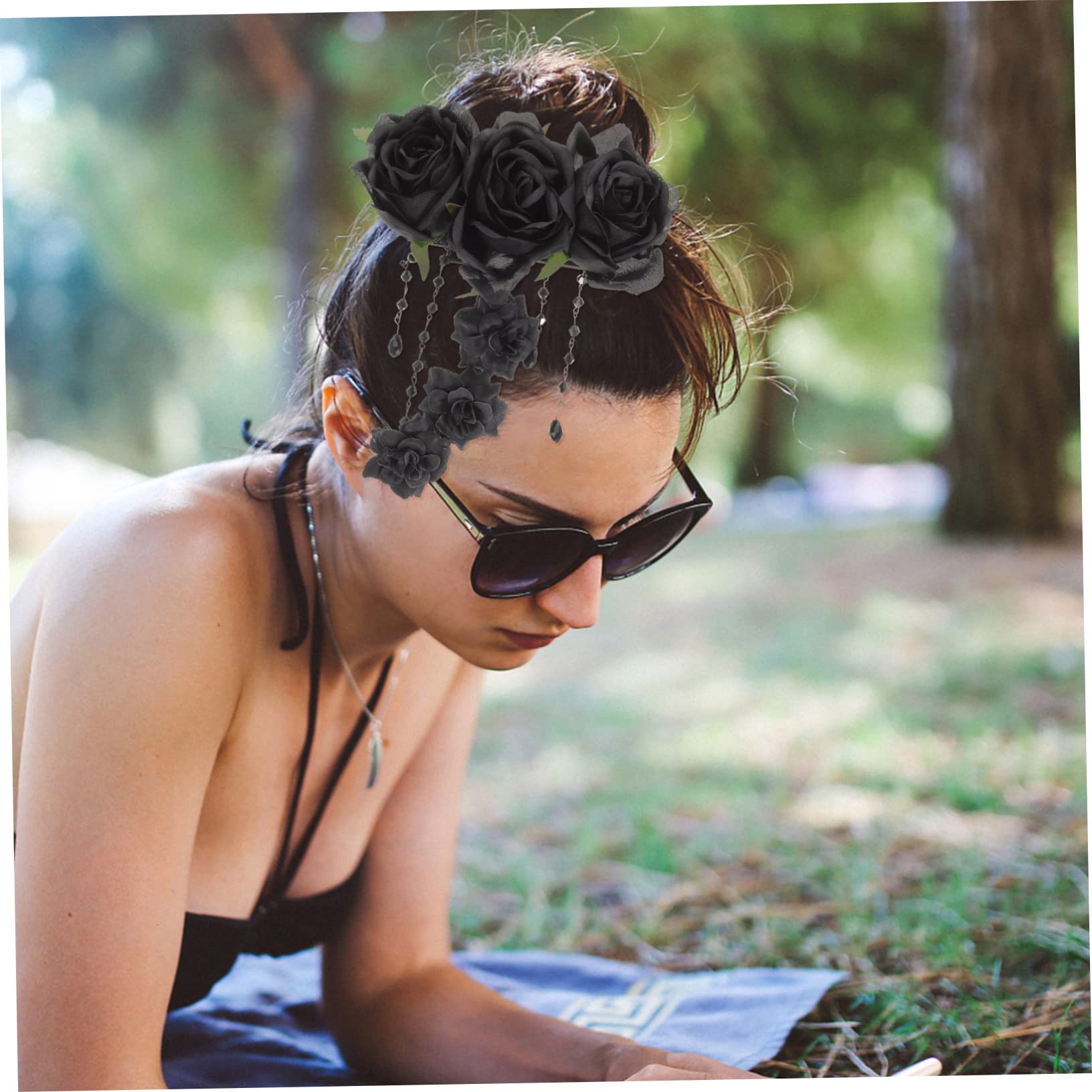 Didiseaon 4 Piezas pasador de pelo rosa accesorios pelo mujer paseo sombrerería taburete de horquilla Perder Accesorios para el cabello tela