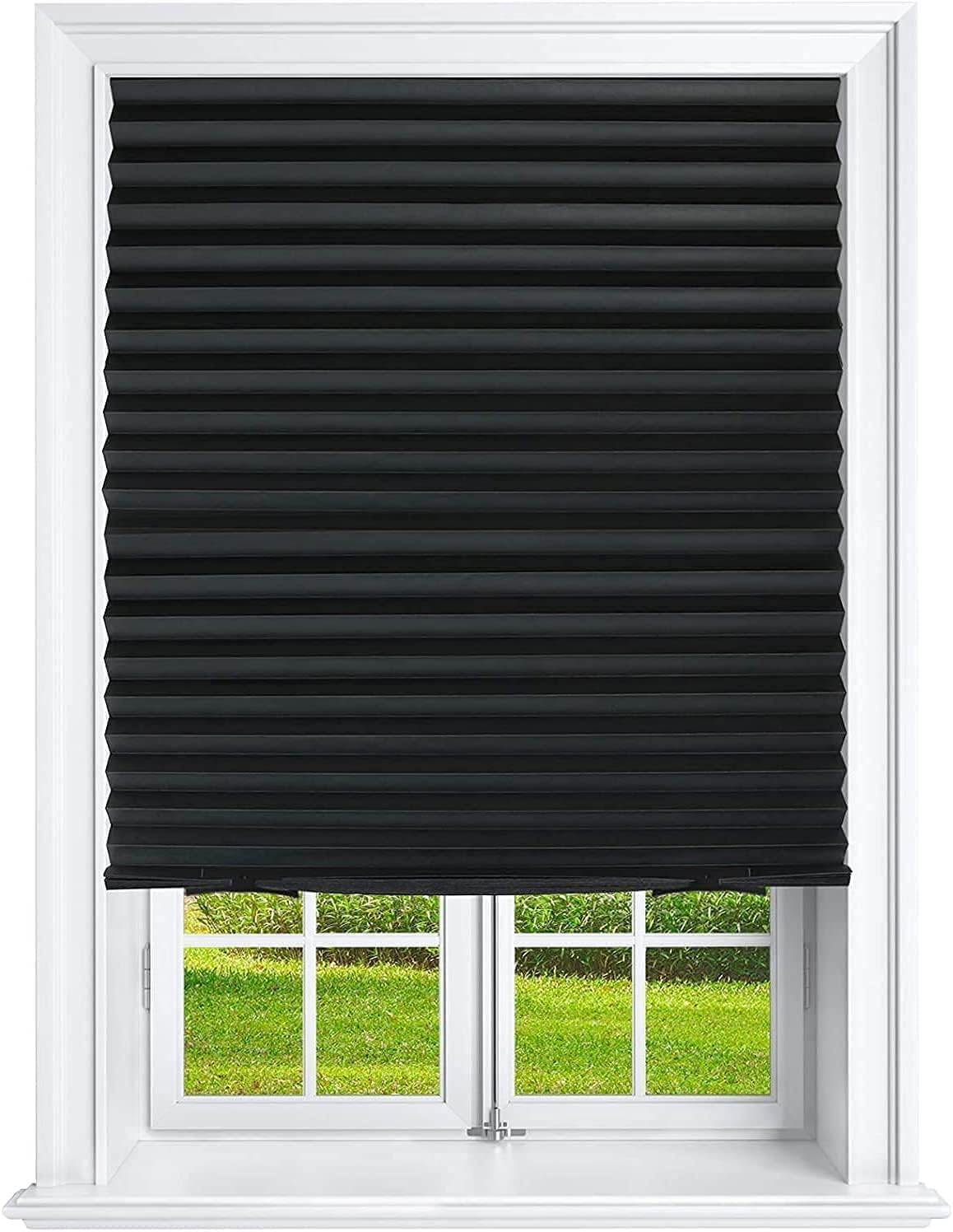 Blackout Pleated Temporary Paper Shades Pack of 12 36´X69¨ Room Darkening Blinds
