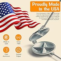 Vista 8 de Tid Bit - Máquina de sándwiches de mano, parrilla portátil para sándwiches y prensa para paninis, molde de hierro de aluminio fundido, tostadora