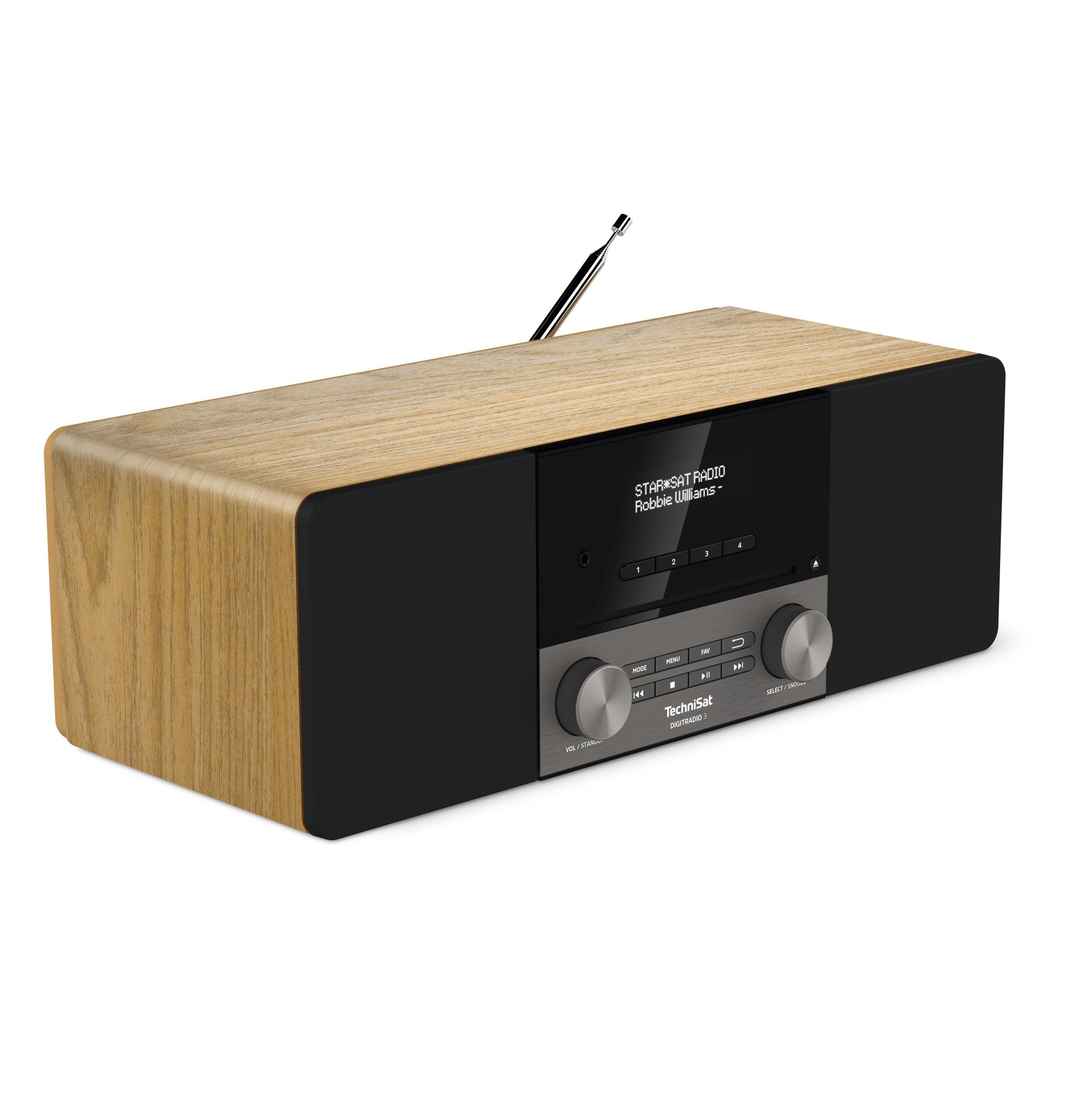 Technisat Digitradio 3 0003/3913 Radio, Brązowy/Czarny, 17 x 38 x 13 cm