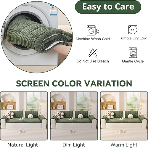 Miniatura 8 de Funda de sofá lavable para perros, funda de sofá para mascotas, funda de sofá modular suave y mullida en forma de L, protector grueso apto para