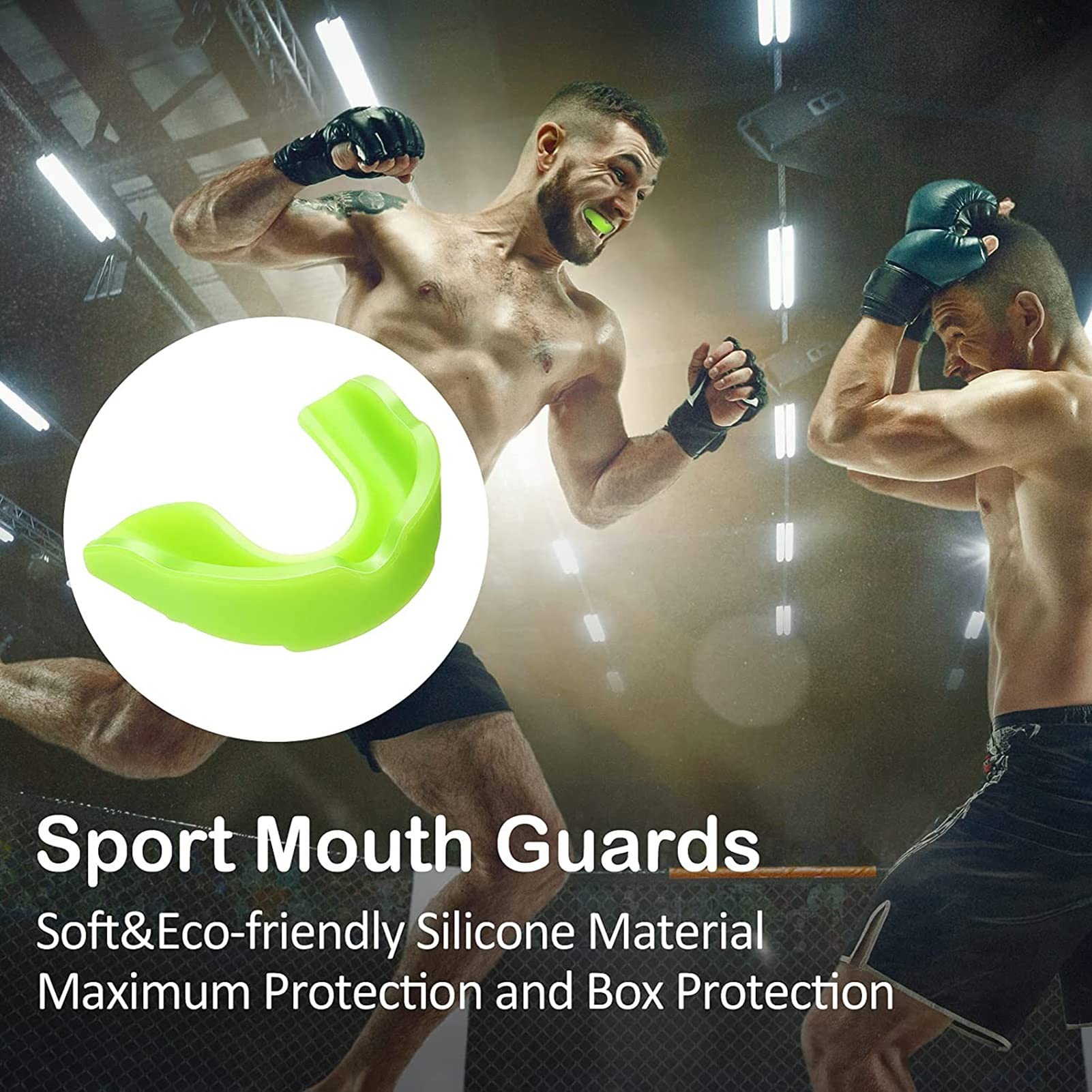 Protector Bucal Adulto, Protector de Goma para Rugby, Hockey, MMA, Deportes de Contacto, para Adultos Y Jóvenes, Paquete de 6