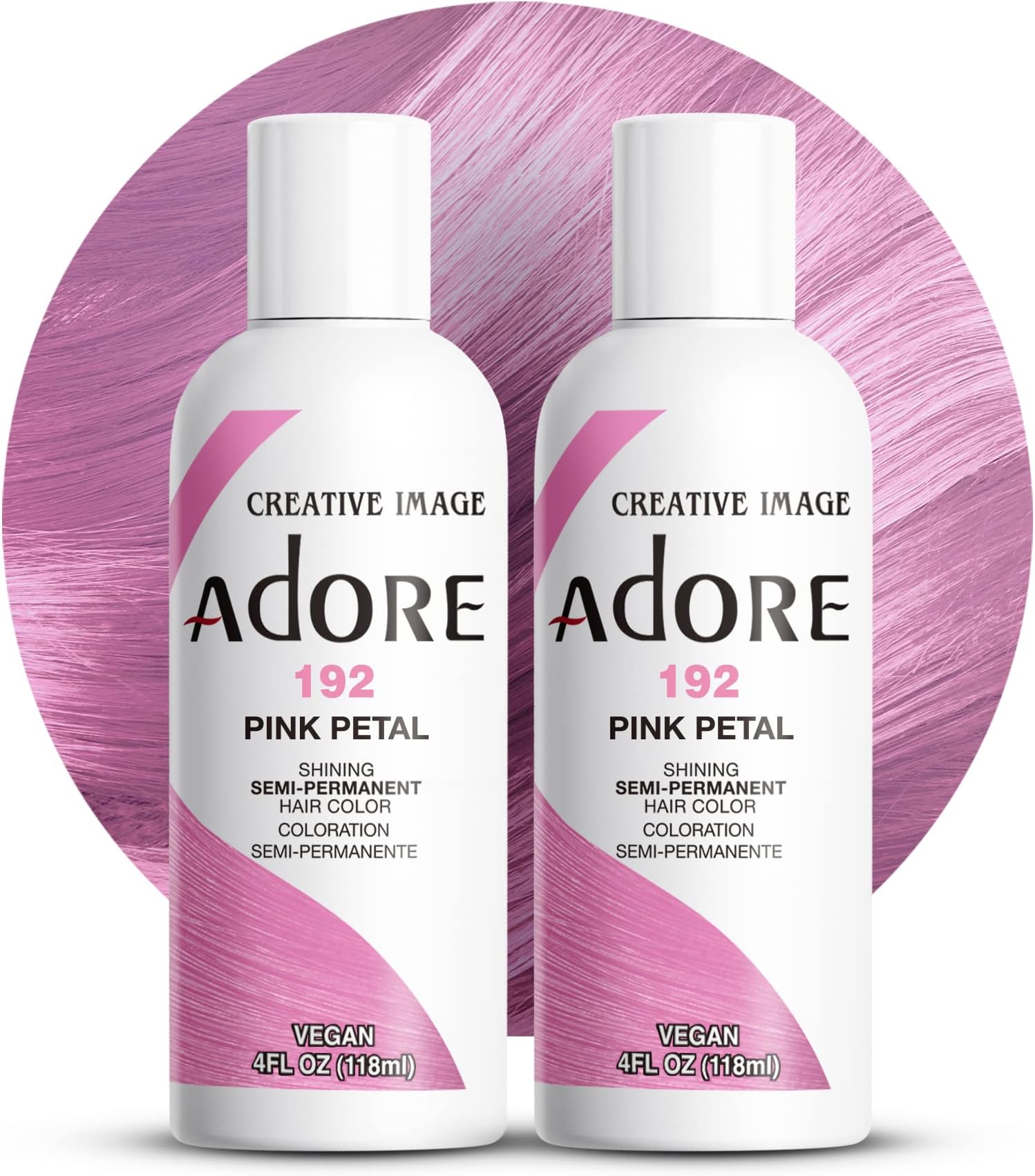 Semi-Permanent Haircolor #192 Pink Petal 4 Ounce (118ml) (2 Pack)