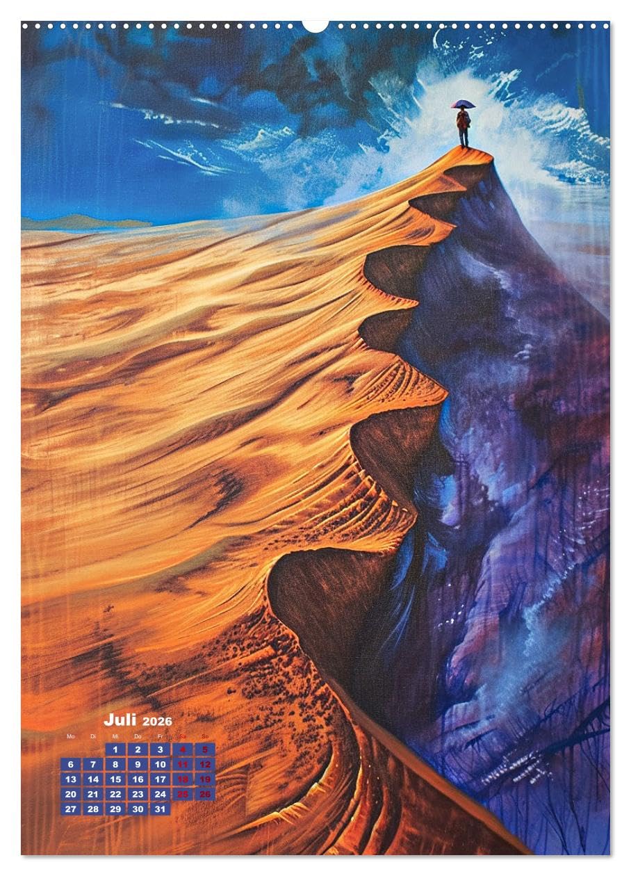 Surrealismus (hochwertiger Premium Wandkalender 2026 DIN A2 hoch), Kunstdruck in Hochglanz: Fantasievolle Bilder aus einer Traumwelt - KI generiert (CALVENDO Kunst)