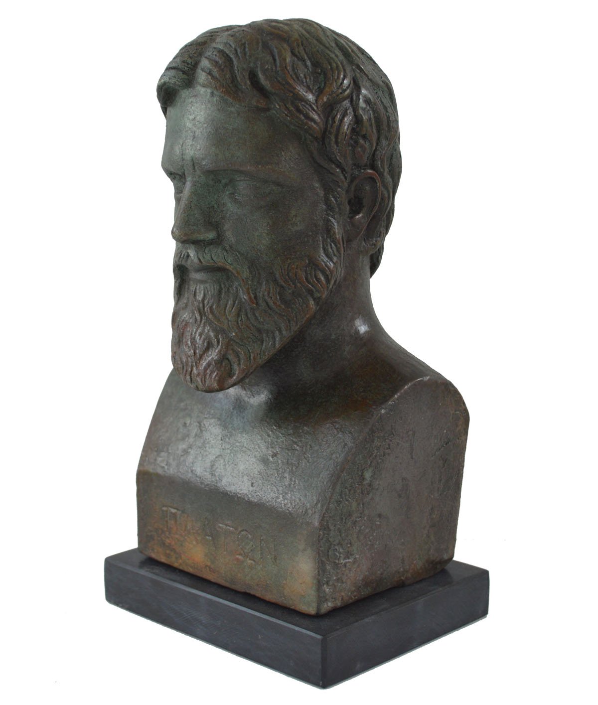Estia Creations Busto Platón con Efecto Color Bronce - Filósofo Griego Estudiante de Sócrates - Platonas